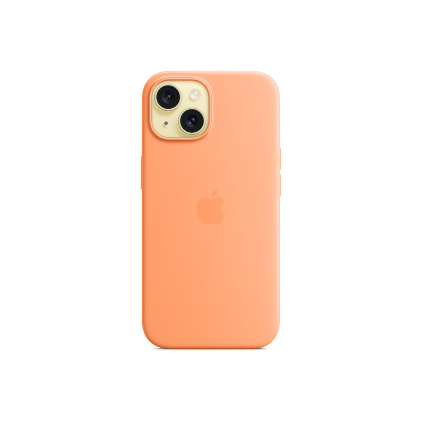 iPhone 15 Silicone Case with MagSafe - Orange Sorbet