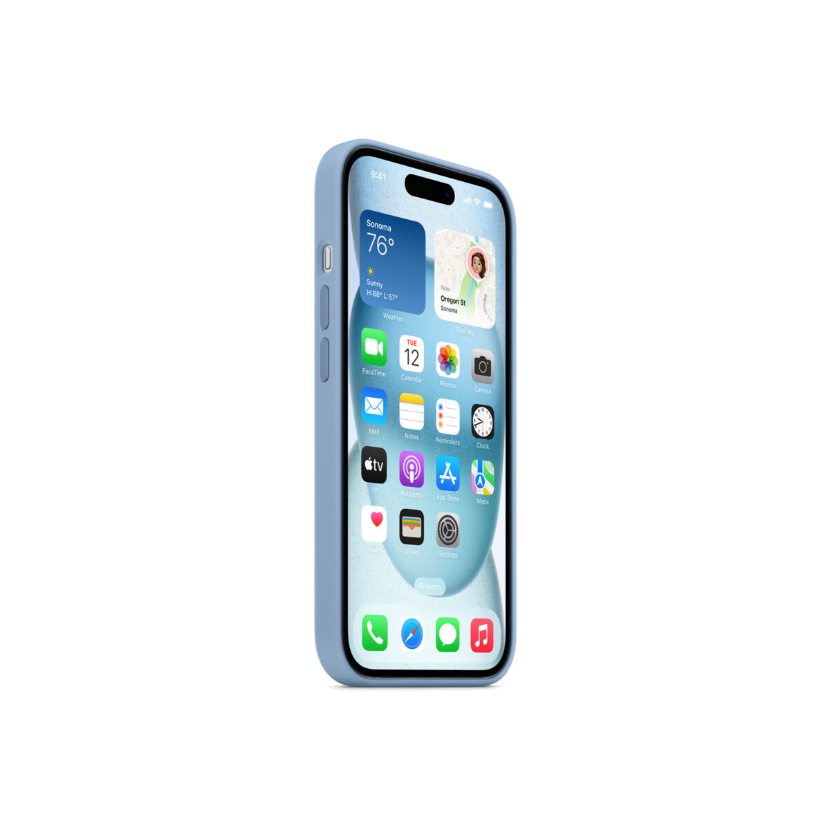 iPhone 15 Silicone Case with MagSafe - Winter Blue