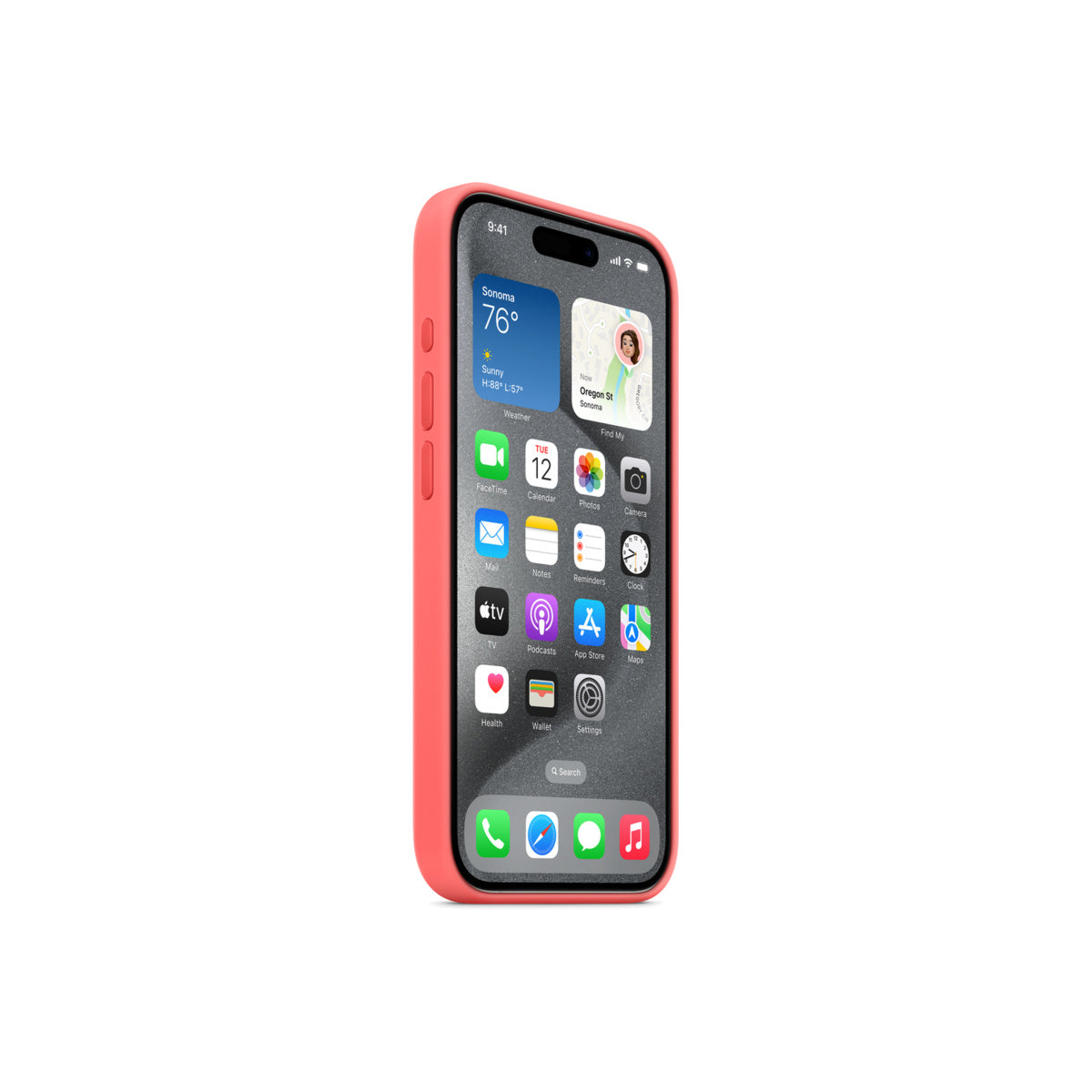 iPhone 15 Pro Silicone Case with MagSafe - Guava