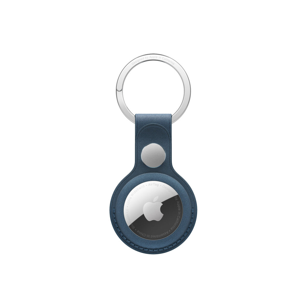 AirTag FineWoven Key Ring - Pacific Blue