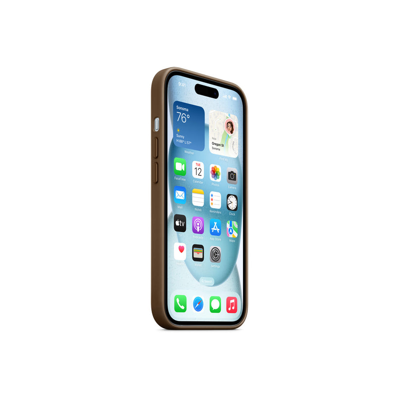 Apple iPhone 15 FineWoven Case with MagSafe - Taupe
