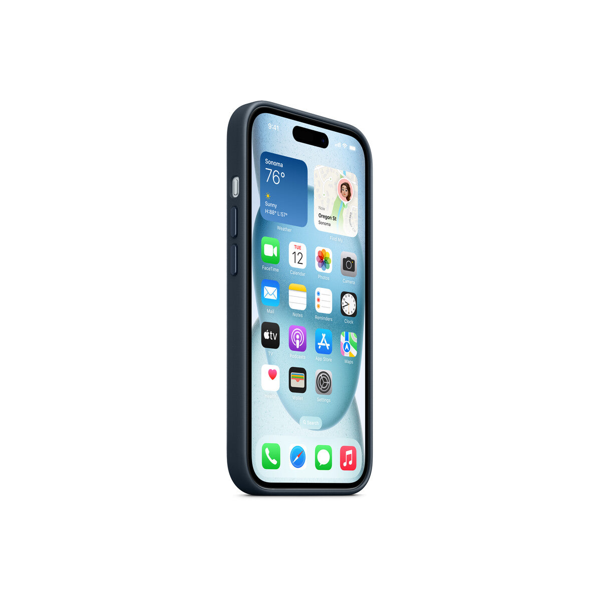 Apple iPhone 15 FineWoven Case with MagSafe - Pacific Blue