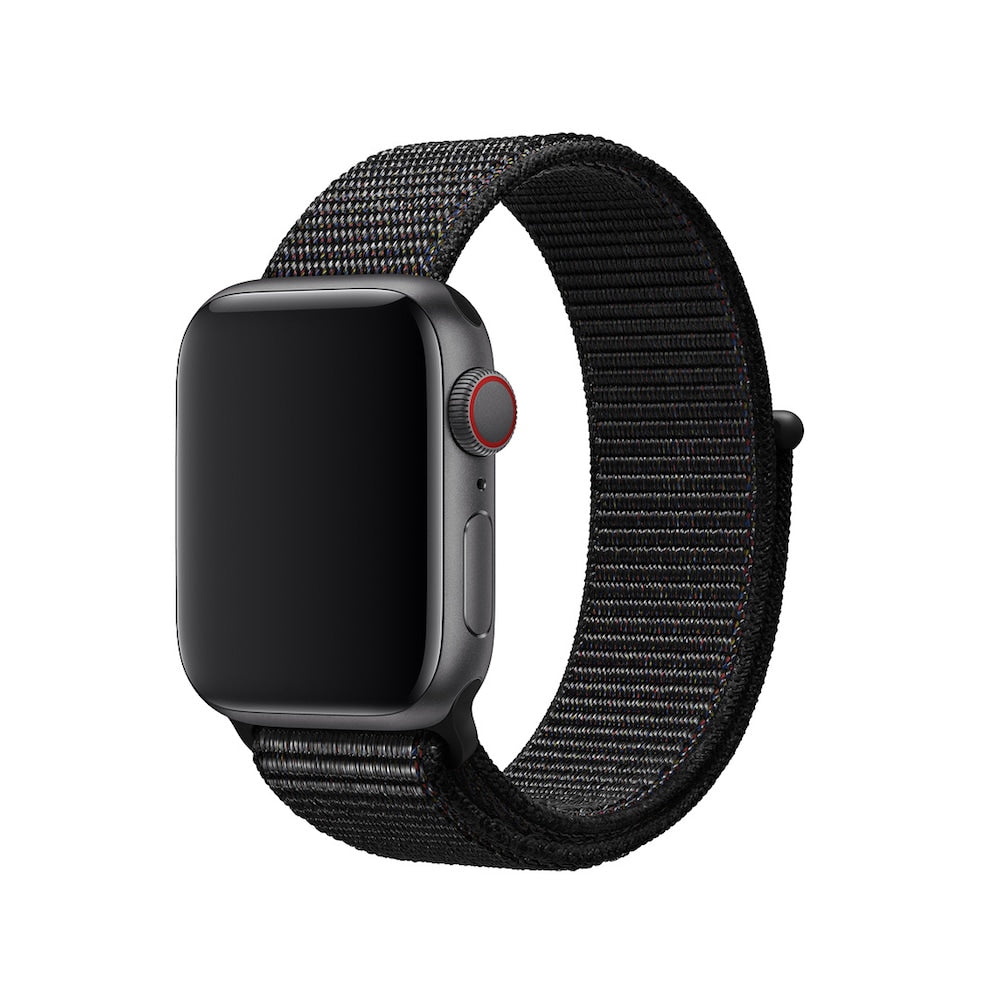 Apple Watch 44mm Band: Black Sport Loop - Regular (DEMO)-