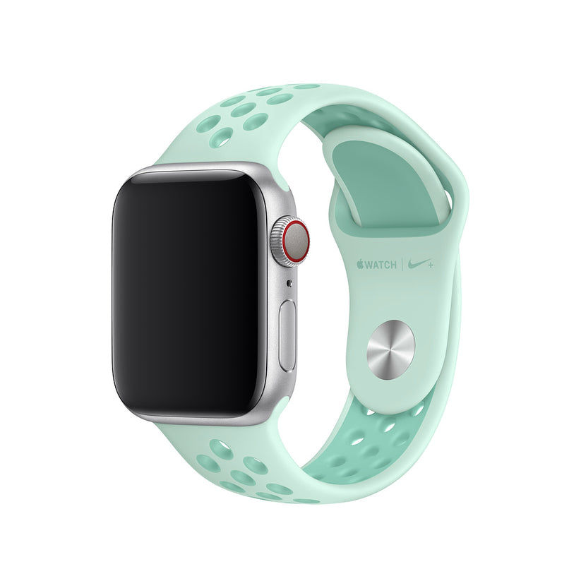 Apple Watch 44mm Nike Band: Teal Tint/Tropical Twist Nike Sport Band - S/M & M/L (Seasonal Spring2019)