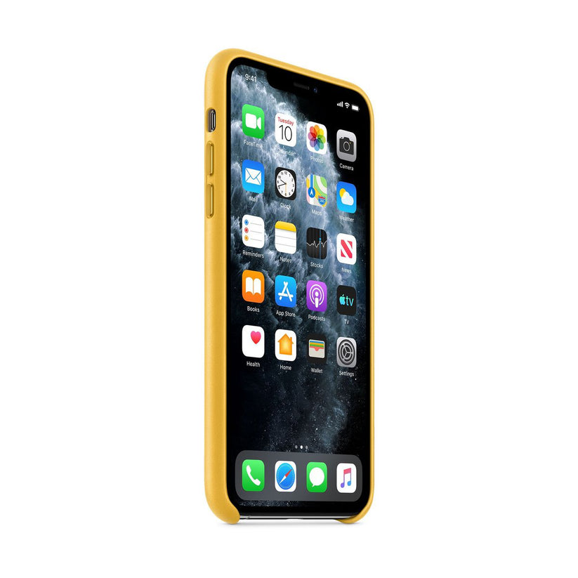 Apple kožený kryt na iPhone 11 Pro Max - Meyer Lemon
