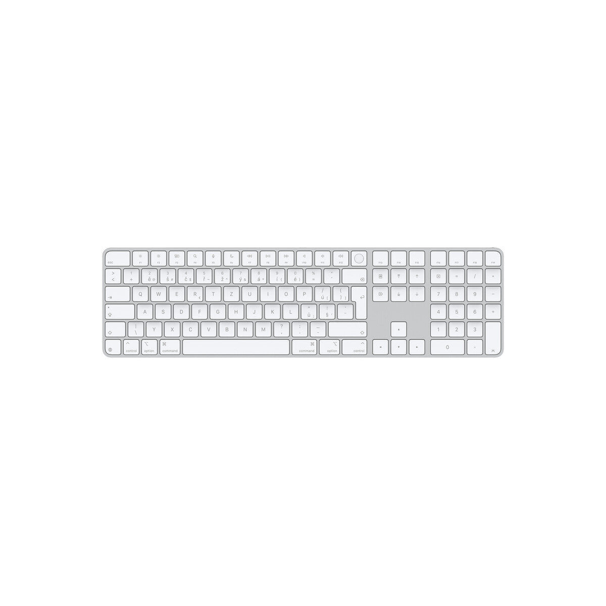 Magic Keyboard with Touch ID and Numeric Keypad for Mac models with Apple silicon - Czech - White Keys