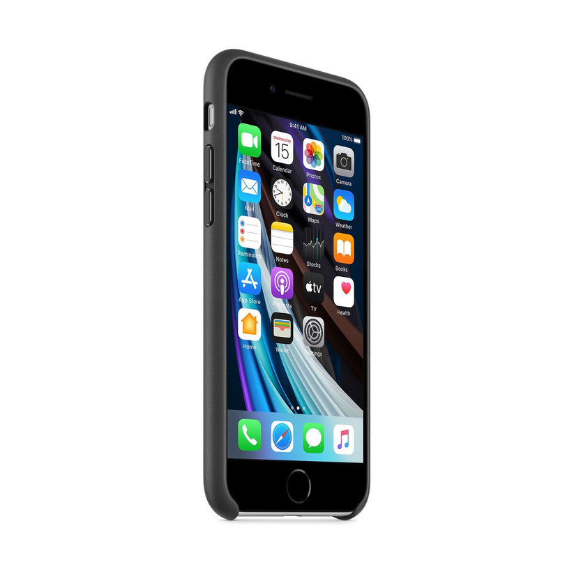Apple iPhone SE2 Leather Case - Black