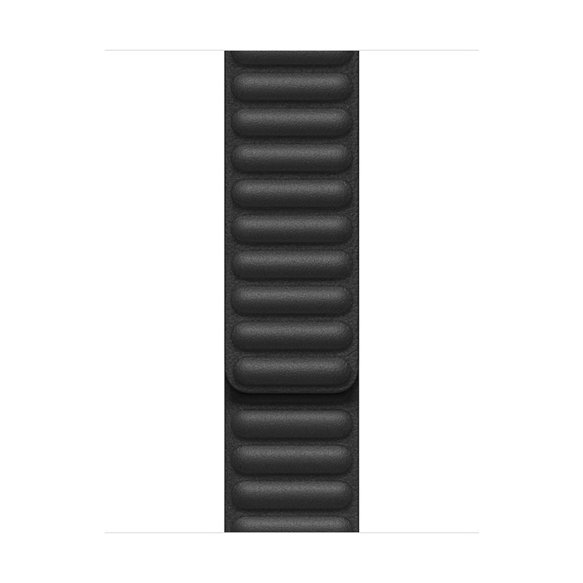Apple Watch 40mm Band: Black Leather Link - Small