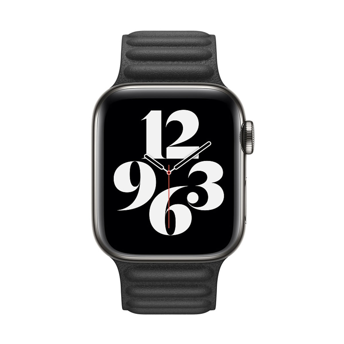 Apple Watch 40mm Band: Black Leather Link - Small