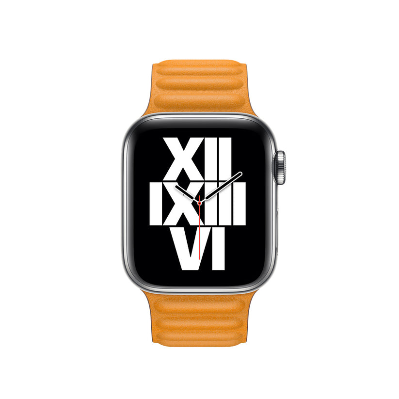 41mm Golden Brown Leather Link - M/L