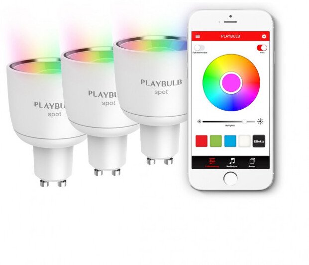 MiPow Playbulb™ Spot Smart LED Bluetooth žiarovka – v balení 3 ks