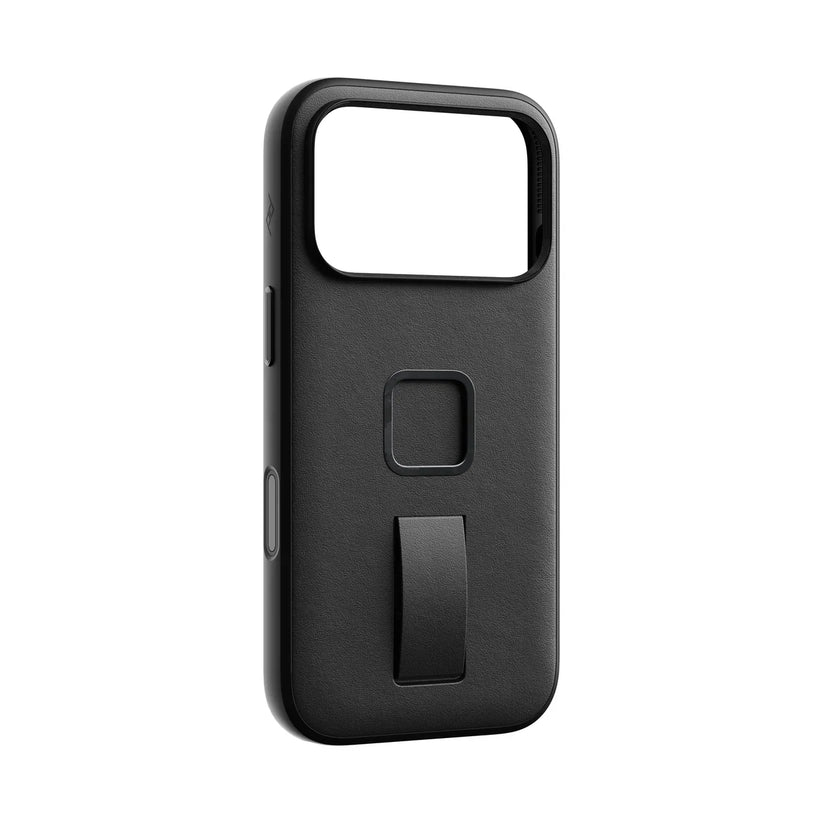 Kryt s pútkom Peak Design Everyday Case SlimLink Clarino pre iPhone 18 Pro – čierny – šikmý pohľad zozadu