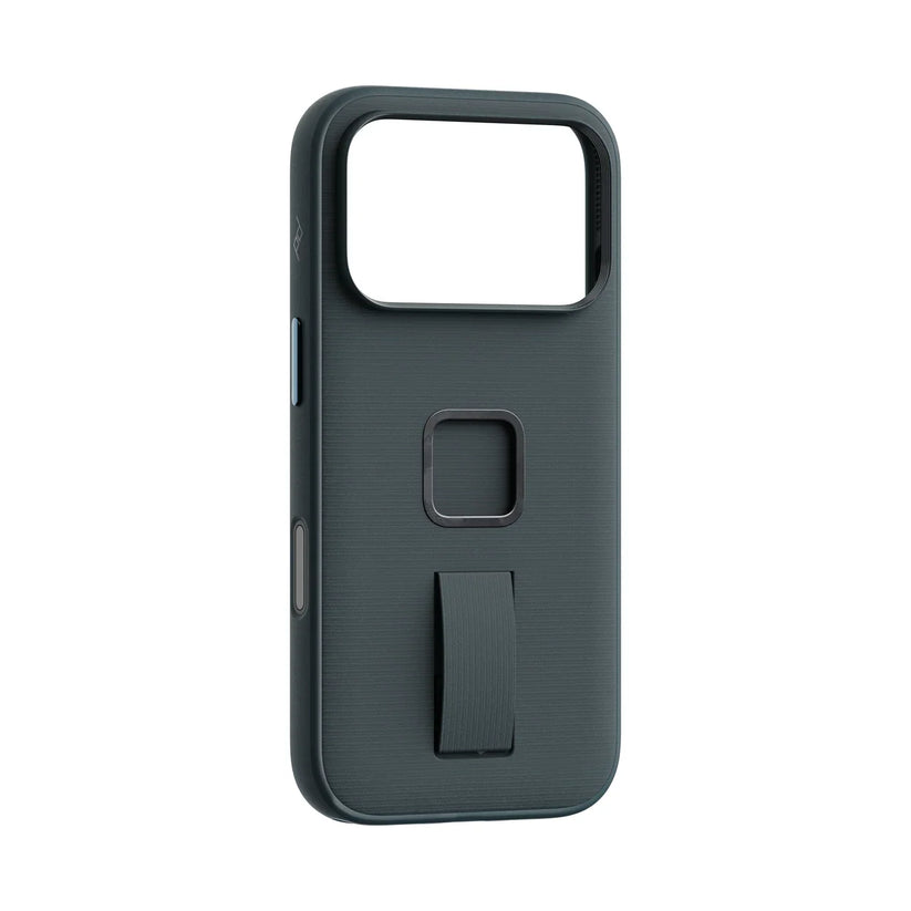 Kryt s pútkom Peak Design Everyday Case SlimLink pre iPhone 18 Pro – oceánovo modrý – šikmý pohľad zozadu