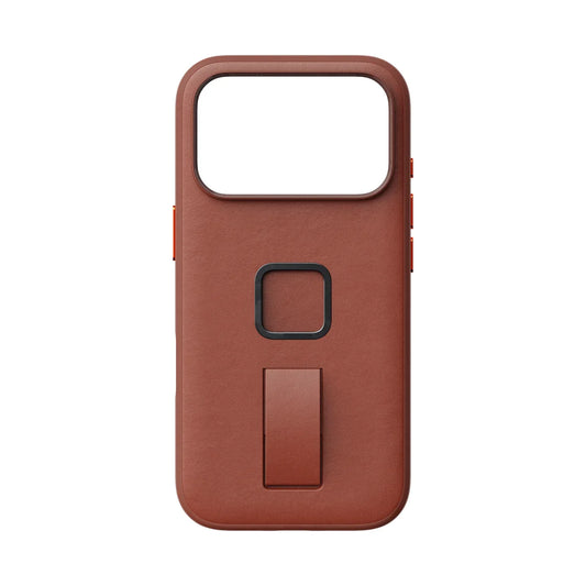 Kryt s pútkom Peak Design Everyday Case SlimLink Clarino pre iPhone 18 Pro – hnedý – zadný pohľad