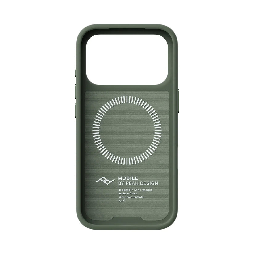 Kryt s pútkom Peak Design Everyday Case SlimLink pre iPhone 18 Pro – šalviovo zelený – vnútorná strana