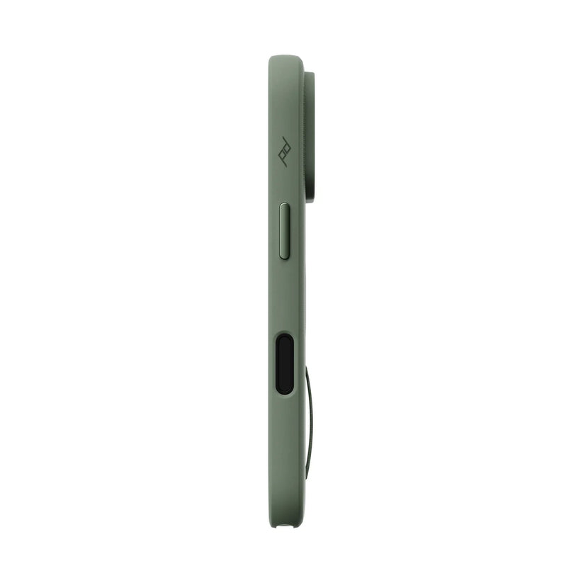 Kryt s pútkom Peak Design Everyday Case SlimLink pre iPhone 18 Pro – šalviovo zelený – pravý bok