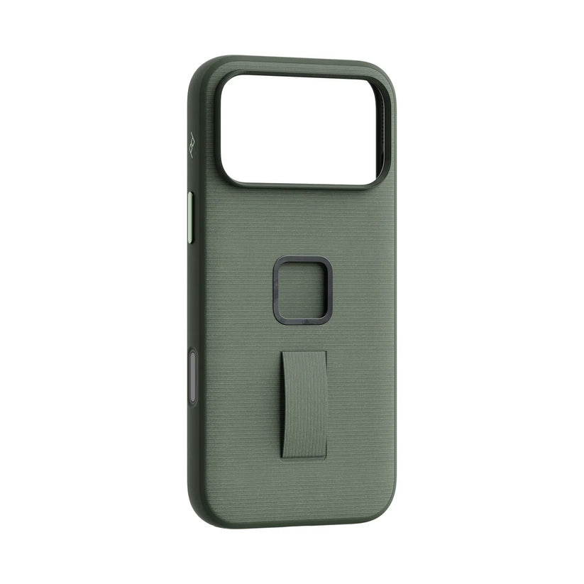 Kryt s pútkom Peak Design Everyday Case SlimLink pre iPhone 18 Pro Max – šalviovo zelený – šikmý pohľad zozadu