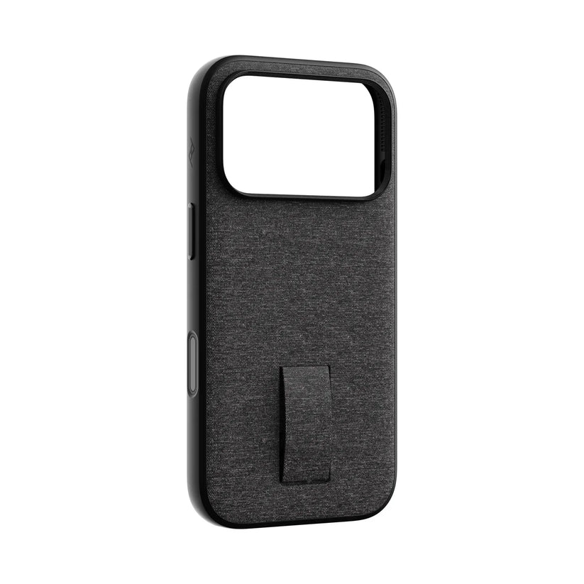 Kryt s pútkom Peak Design Everyday Case pre iPhone 18 Pro – tmavosivý – šikmý pohľad zozadu