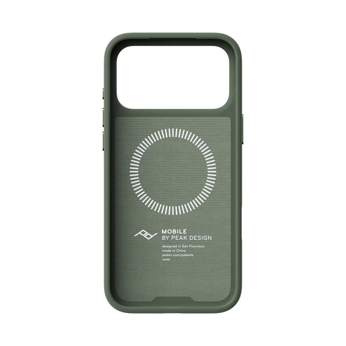 Kryt s pútkom Peak Design Everyday Case pre iPhone 18 Pro Max – šalviovo zelený – vnútorná strana