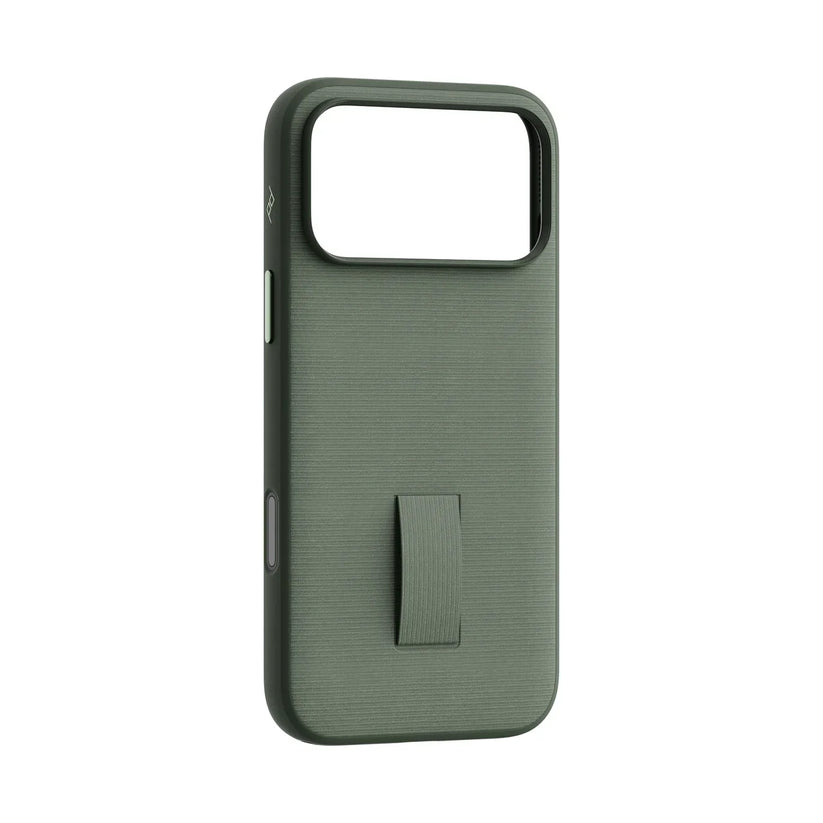 Kryt s pútkom Peak Design Everyday Case pre iPhone 18 Pro Max – šalviovo zelený – šikmý pohľad zozadu
