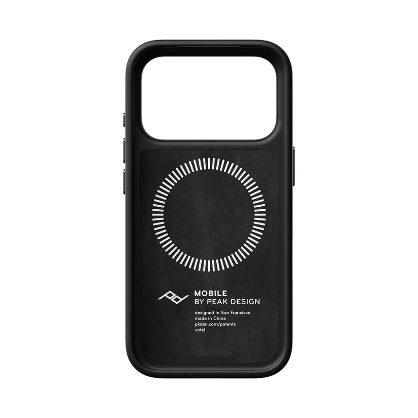 Kožený kryt Peak Design Everyday Case SlimLink pre iPhone 18 Pro – čierny – vnútorná strana