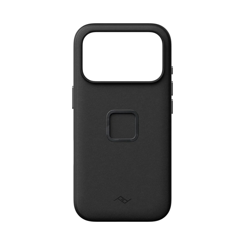 Kožený kryt Peak Design Everyday Case SlimLink pre iPhone 18 Pro – čierny – zadný pohľad