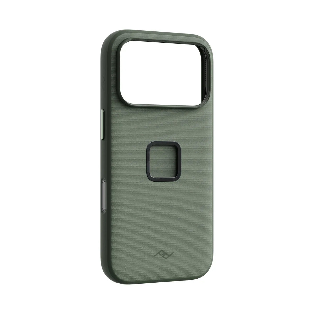 Kryt Peak Design Everyday Case SlimLink pre iPhone 18 Pro – šalviovo zelený – šikmý pohľad zozadu