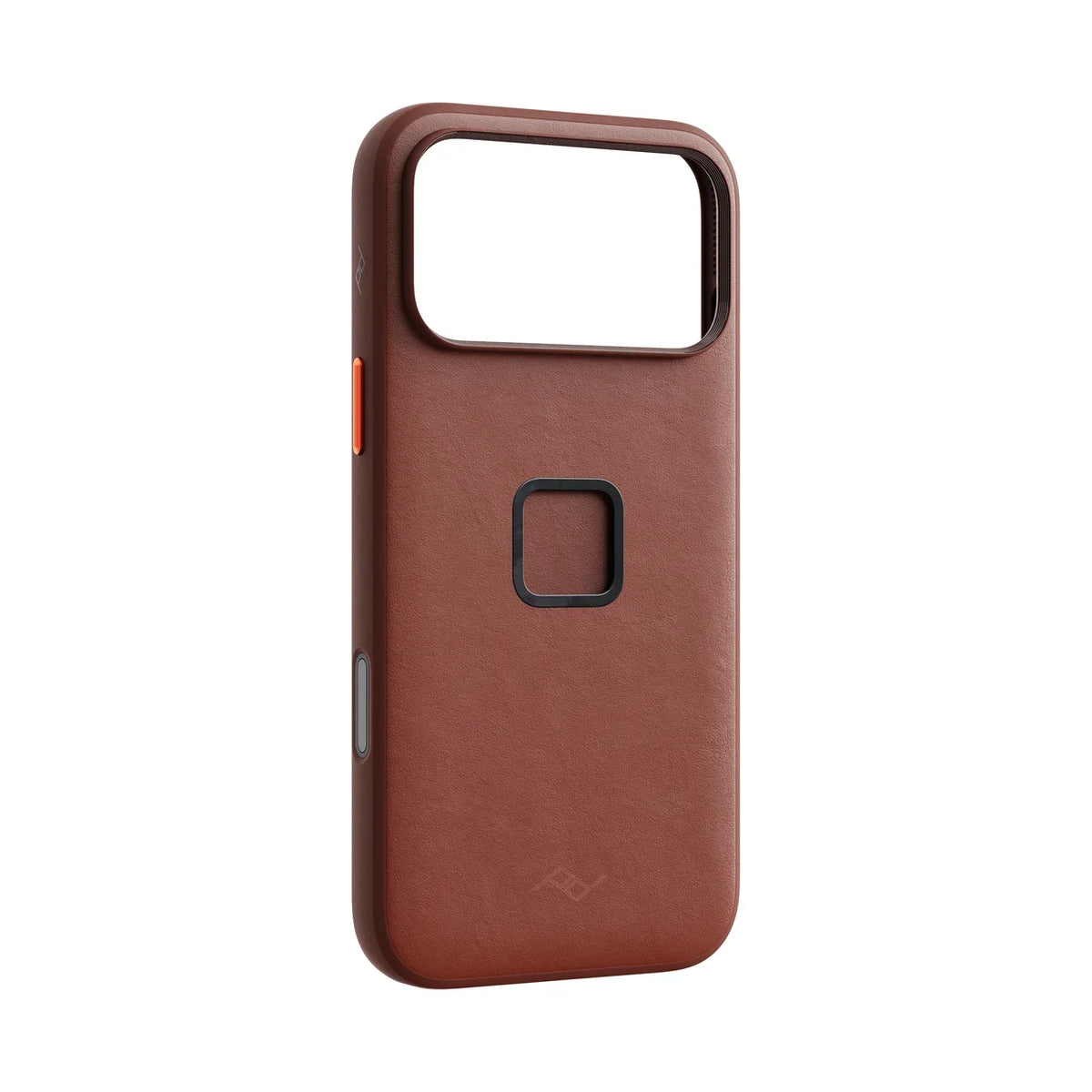 Kryt Peak Design Everyday Case SlimLink Clarino pre iPhone 18 Pro Max – hnedý – šikmý pohľad zozadu