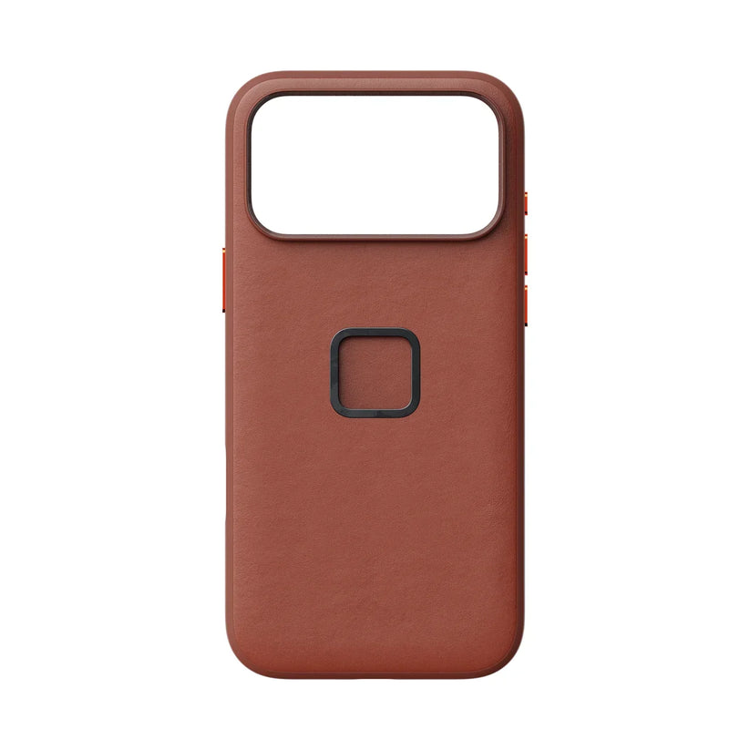 Kryt Peak Design Everyday Case SlimLink Clarino pre iPhone 18 Pro Max – hnedý – zadný pohľad