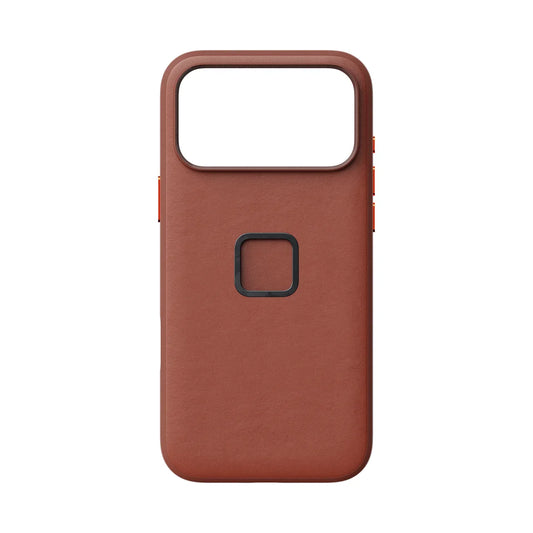 Kryt Peak Design Everyday Case SlimLink Clarino pre iPhone 18 Pro Max – hnedý – zadný pohľad
