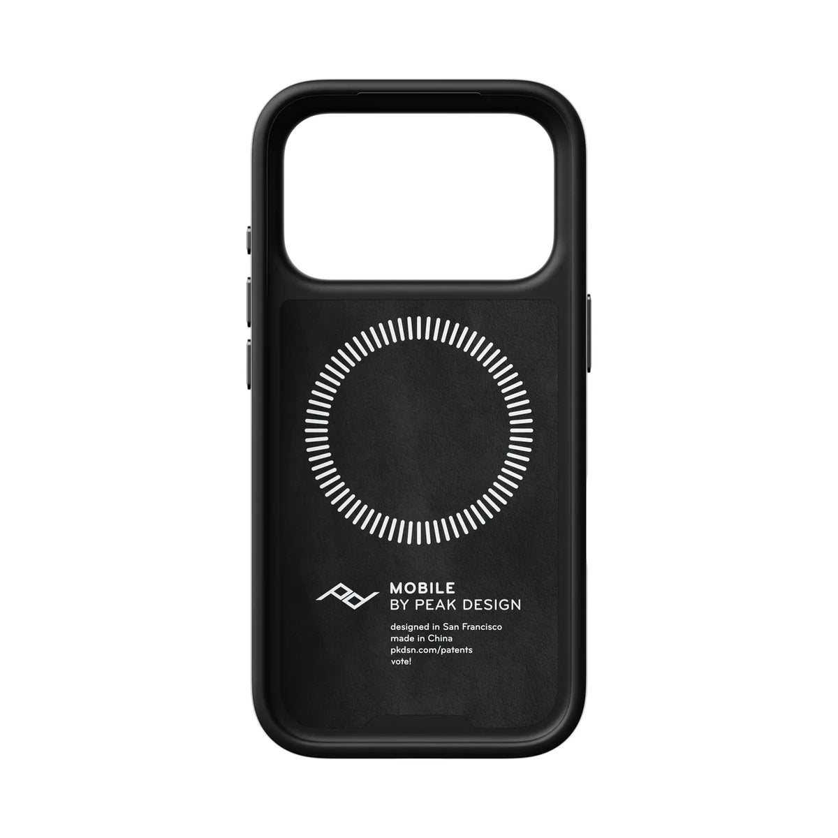 Kožený kryt Peak Design Everyday Case pre iPhone 18 Pro – čierny – vnútorná strana