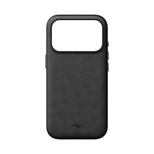 Kožený kryt Peak Design Everyday Case pre iPhone 18 Pro – čierny – zadný pohľad