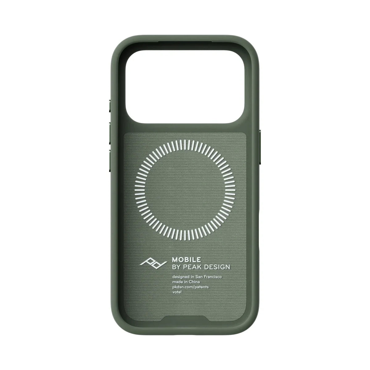 Kryt Peak Design Everyday Case pre iPhone 18 Pro – šalviovo zelený – vnútorná strana