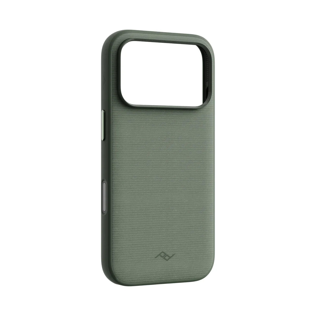 Kryt Peak Design Everyday Case pre iPhone 18 Pro – šalviovo zelený – šikmý pohľad zozadu