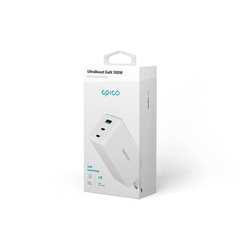 Epico UltraBoost GaN 100W sieťový adaptér EA100 - biela - iSTYLE.sk