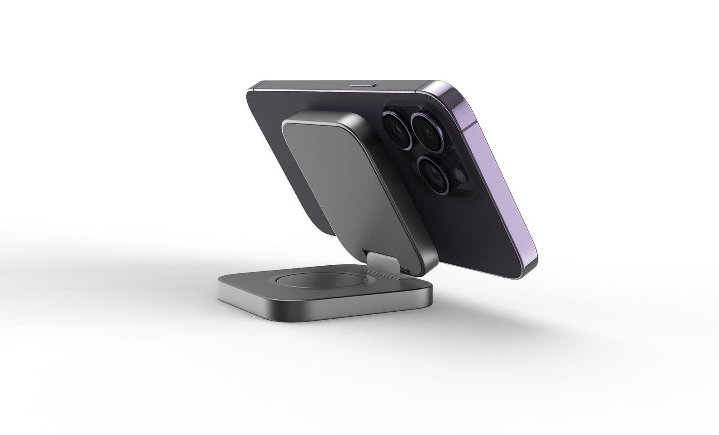 Cubenest 2v1 skladacia magnetická bezdrôtová nabíjačka S211 - šedá