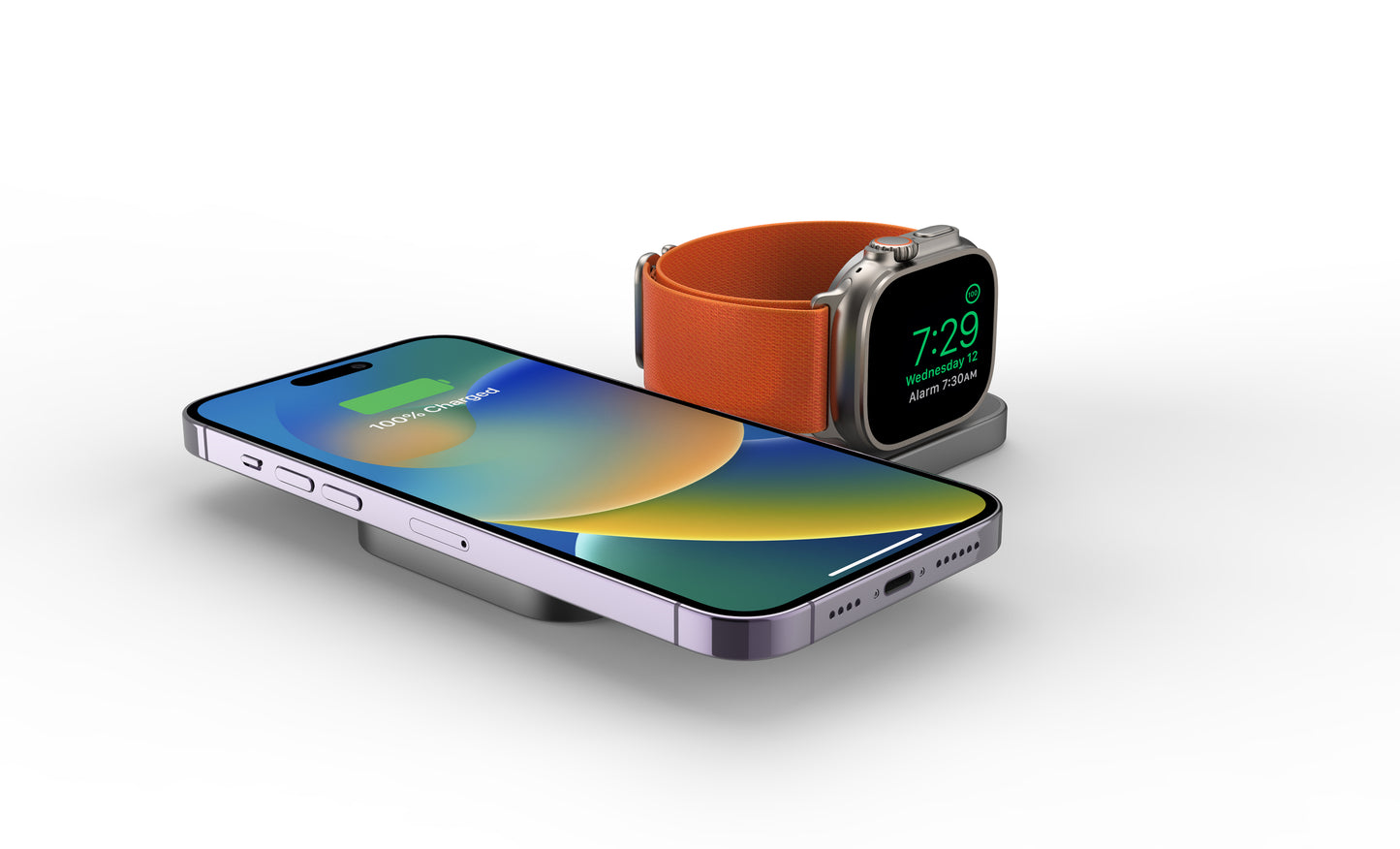 Cubenest 2v1 skladacia magnetická bezdrôtová nabíjačka S211 - šedá