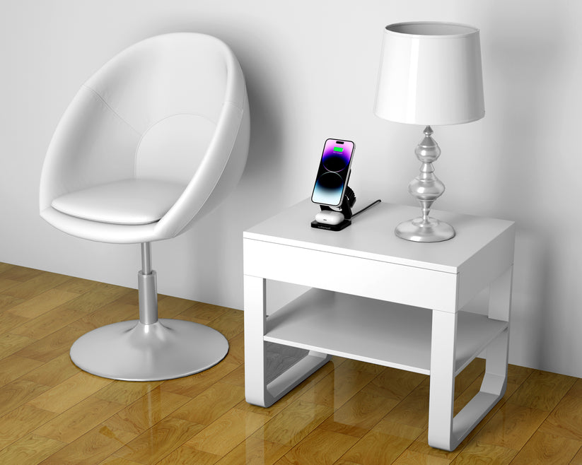 Cubenest 3v1 magnetická bezdrôtová nabíjačka S312 Fold Pro - čierna