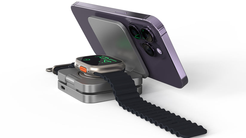 Cubenest 3v1 magnetická bezdrôtová nabíjačka S312 Fold Pro - šedá