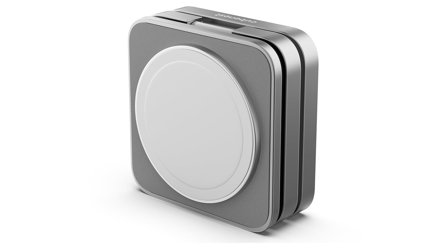 Cubenest 3v1 magnetická bezdrôtová nabíjačka S312 Fold Pro - šedá