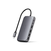 Satechi Aluminium USB-C Multimedia Adapter M1 (1x4K HDMI output 60Hz,1x4K HDMI output 30Hz,1xUSB-C PD 85W,1xUSB-C data,2xUSB-A) - Grey