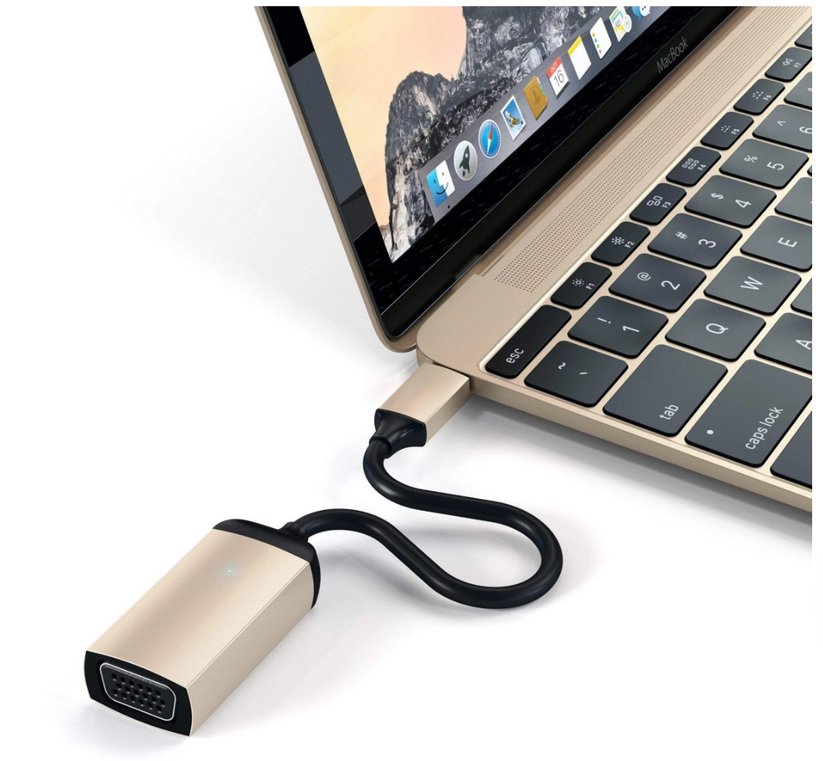 Satechi Type-C VGA Adaptér - zlatý