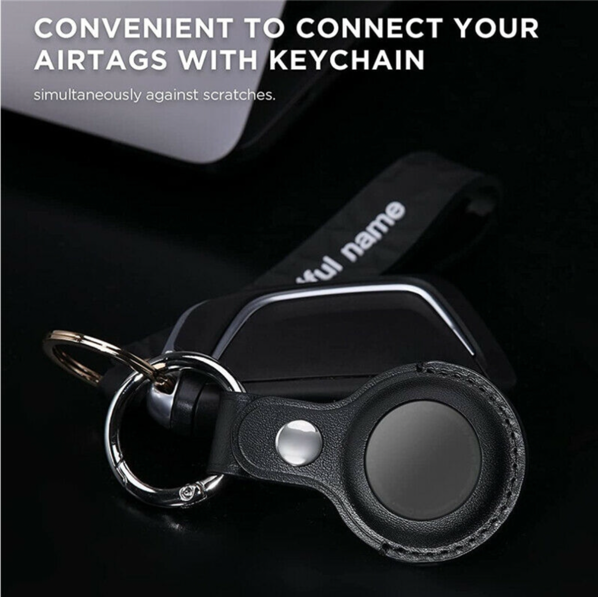 Innocent Leather ring for AirTag - Hnedý