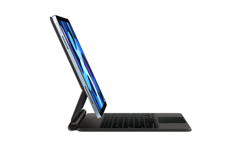Apple Magic Keyboard pre iPad Pro 11-palcový (4. generácie) a iPad Air (5. generácie) - Ukrajinská - Čierna (Otvorená)