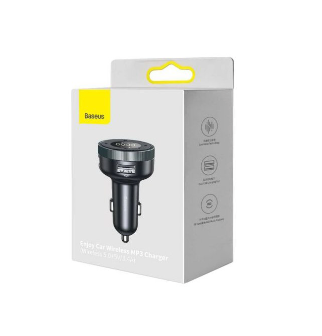 Baseus CCLH-01 Car Transmitter + 2-port Charger