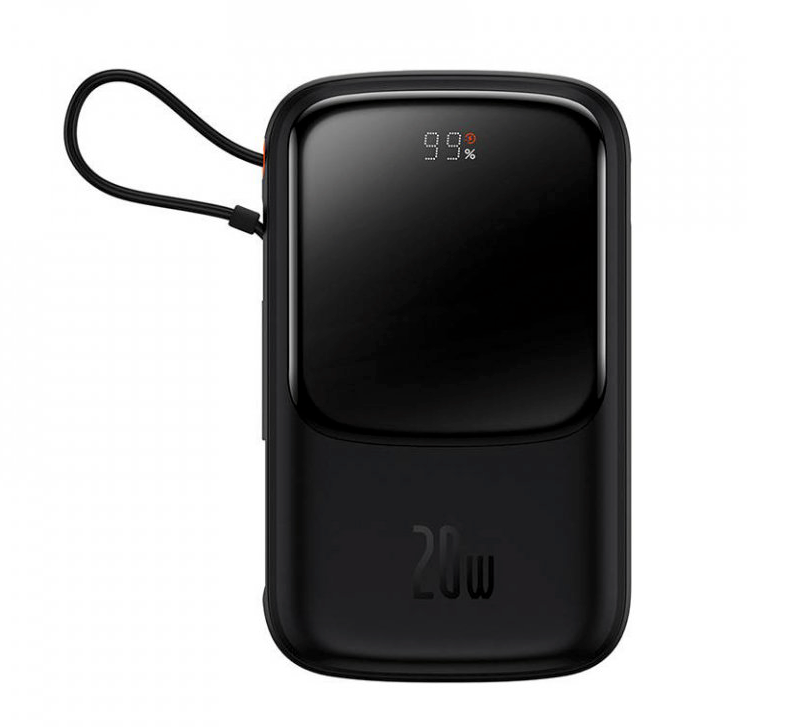 Baseus Powerbank Qpow Pro with USB-C cable, USB-C, USB, 10000mAh, 22,5W - Black