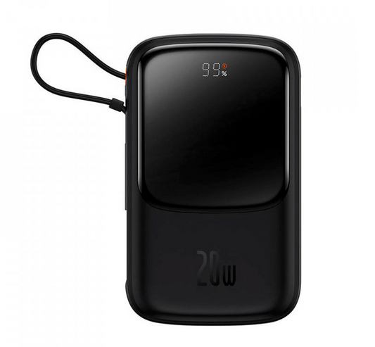 Baseus Powerbank Qpow Pro with USB-C cable, USB-C, USB, 10000mAh, 22,5W - Black
