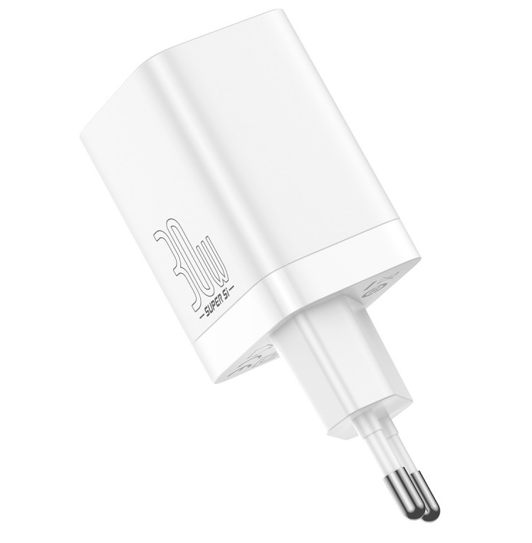Baseus Super Si Pro Quick Charger USB + USB-C 30W - White