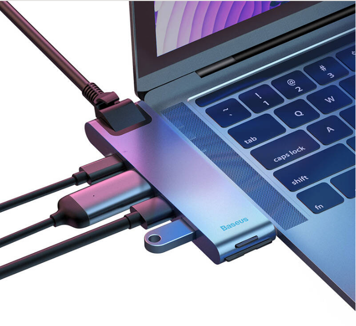 Baseus Thunderbolt C+Pro 4kHDMI+SD+USB 3.0+RJ45+USB-C HUB Adapter