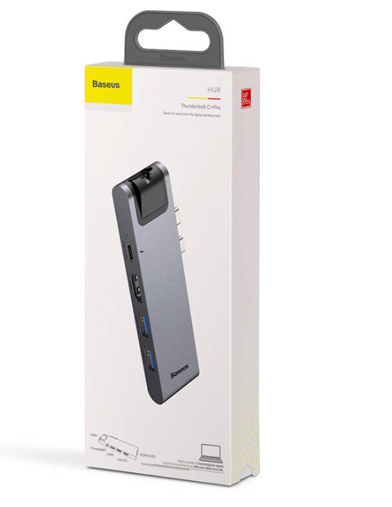 Baseus Thunderbolt C+Pro 4kHDMI+SD+USB 3.0+RJ45+USB-C HUB Adapter